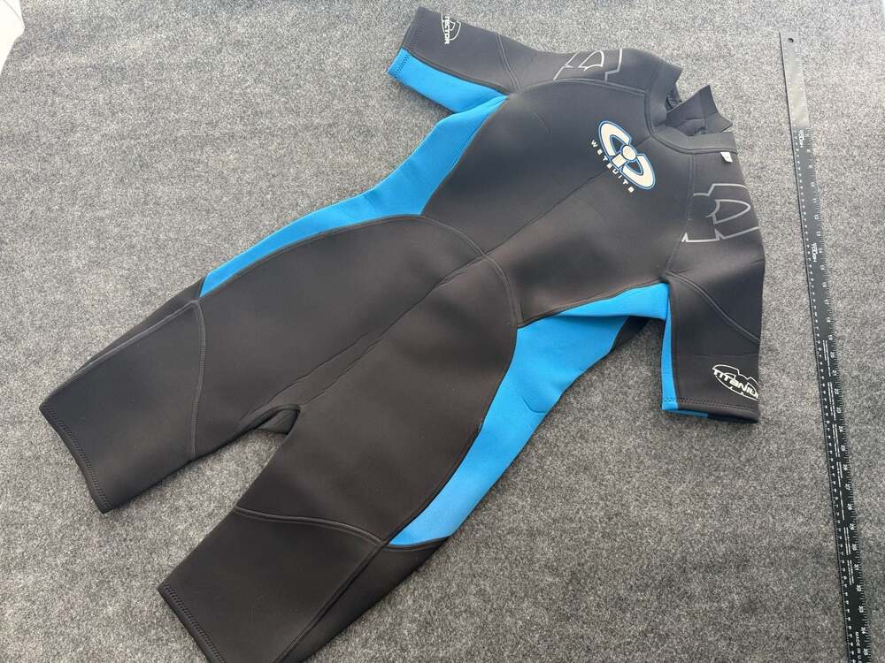 TWF Ladies CIC Shortie Wetsuit Titanium Blue Black Size 16